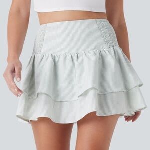 HALARA NWOT Size L Elegant Striped White & green  Skirt